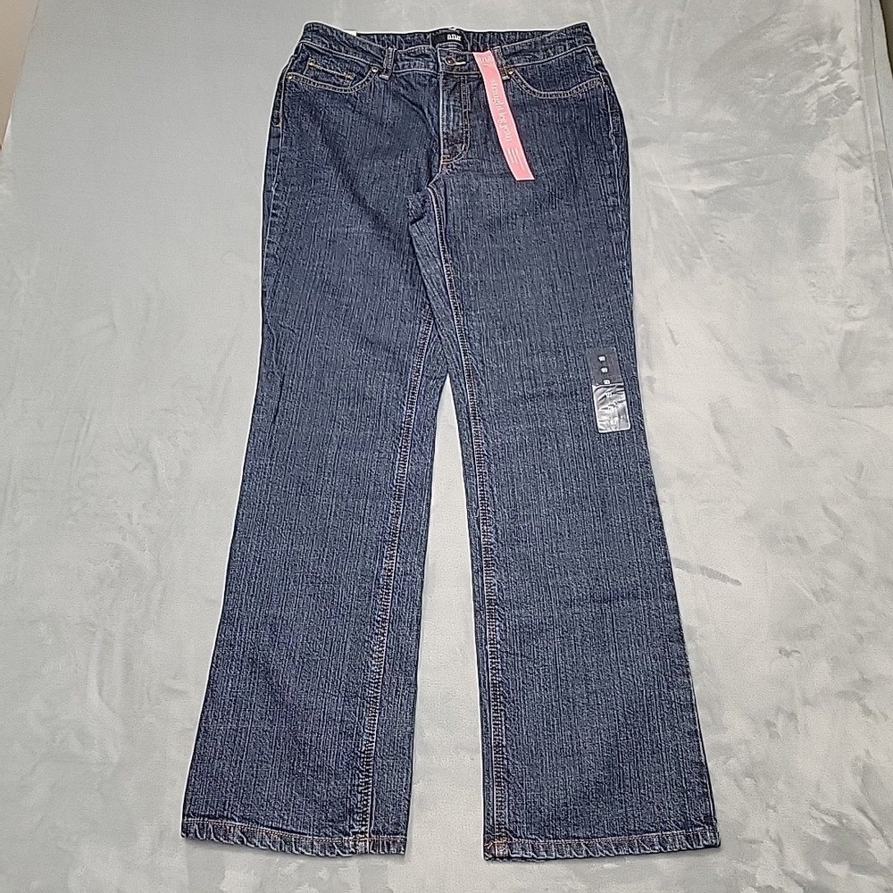 ANA Jeans Womens 12 Blue Straight Leg Midnight Wash Denim Stretch Casual